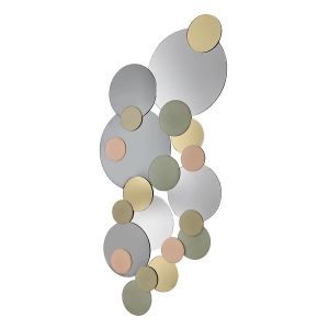 TONELLI miroir murale ATOMIC (205 x 102 cm - Verre miroir, fum&eacute;, bronze, or, rose et gris)