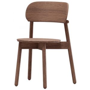 ALMA DESIGN set de 4 chaises sans accoudoirs MINNIE (Noyer - bois de fr&ecirc;ne)