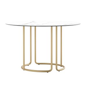 ALMA DESIGN table ronde SCALA Ø 120 cm (Couleur au choix - Plateau en laminé mélaminé et base en acier peint)