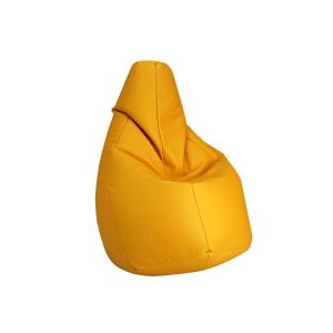 ZANOTTA fauteuil anatomique SACCO SMALL (Jaune - Faux cuir Vip)