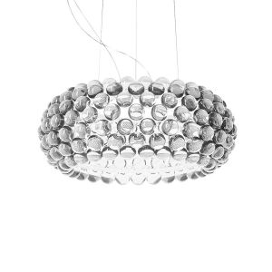 FOSCARINI lampe &agrave; suspension CABOCHE PLUS MOYENNE &agrave; LED (Transparent - PMMA, acier, polycarbonate et aluminium)