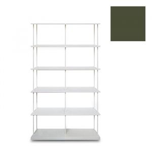 KRIPTONITE biblioth&egrave;que murale KROSSING MAXI H 170 cm avec base pour support au sol (L 100 cm Vert mat RAL 6003 - M&eacute;tal)