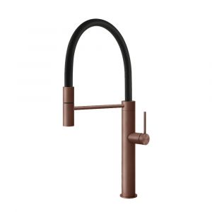 GESSI mitigeur robinet de cuisine 60010 FLESSA Gessi316 Collection (Copper Brushed PVD - M&eacute;tal)