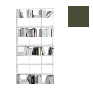 KRIPTONITE biblioth&egrave;que murale KROSSING 100 x H 200 cm (Vert mat RAL 6003 - M&eacute;tal)