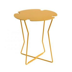 MEME DESIGN table basse pour extérieur COROLLA OUTDOOR (Jaune Maya - Métal)