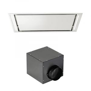 FALMEC hotte au plafond STELLA PLUS BLANCHE 90 cm (Moteur sous combles 1300 m3/h - Acier blanc opaque)