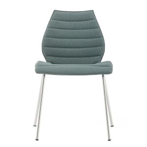 KARTELL set de 2 chaises MAUI SOFT NOMA (Vert - Tissu Noma / Structure en acier chromé)