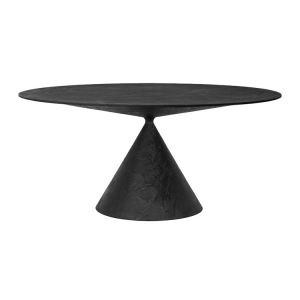 DESALTO table oval CLAY (120x180 cm / Pierre de lave - Base en polyuréthane / Plateau MDF avec revêtement)