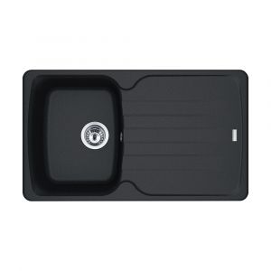 FRANKE &eacute;vier avec 1 bol avec &eacute;gouttoir ANTEA AZG 611-86 (Noir - Fragranite)