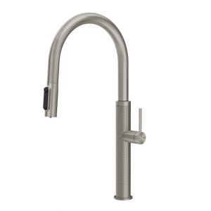 GESSI mitigeur robinet de cuisine extractible 60824 MECCANICA Gessi316 Filtered Collection (Steel Brushed - M&eacute;tal)