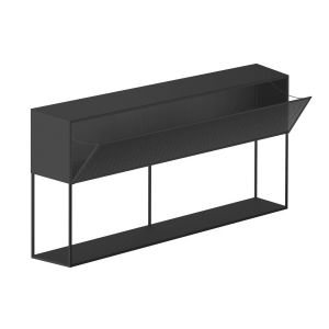 ZEUS buffet TRISTANO H 82 cm (Noir cuivré sablé avec le strip LED - Métal)