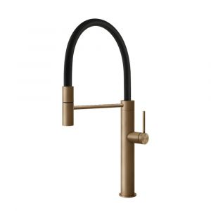 GESSI mitigeur robinet de cuisine 60010 FLESSA Gessi316 Collection (Warm Bronze Brushed PVD - M&eacute;tal)