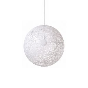 MOOOI lampe à suspension RANDOM LIGHT II LED (Ø 50 cm blanc, câble 10 mètres - Fibre de verre)