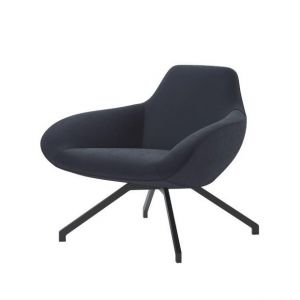 ALMA DESIGN fauteuil X BIG avec structure en acier verni anthracite (Cat. D Velluto Luna - M&eacute;tal et tissu)