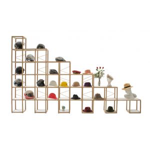 LE ZIE DI MILANO syst&egrave;me modulaire I CASTELLI di ZIA BABELE BACAHP8 (Ch&ecirc;ne naturel - Bois massif et acrylique)