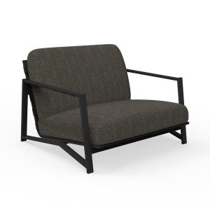 TALENTI fauteuil luxury d'extérieur COTTAGE Collection Icon (Graphite / Dark grey - Tissu et aluminium peint)