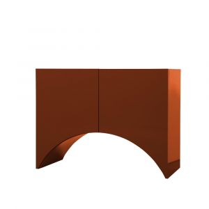 BD BARCELONA DESIGN buffet meuble BRIDGES SMALL ARCH (Rouge - MDF laqu&eacute; brillant)