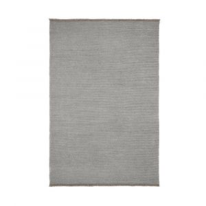 KARTELL tapis K-LIM 240 x 170 cm (Anthracite avec frange amande - PET recycl&eacute;)