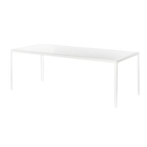 ZEUS table rectangulaire TAVOLO (L 180 cm - m&eacute;tal et FENIX NTM blanc)