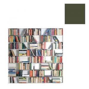 KRIPTONITE biblioth&egrave;que murale KROSSING MIDI 200 x H 200 cm (Vert mat RAL 6003 - M&eacute;tal)