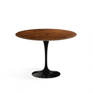 KNOLL table ronde TULIP Ø 107 cm collection Eero Saarinen (Base noire / plateau Santos Palissandro - Bois et aluminium)