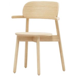 ALMA DESIGN set de 4 chaises avec accoudoirs MINNIE (Naturel - bois de fr&ecirc;ne)