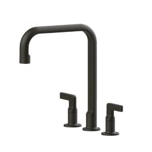GESSI m&eacute;langeur robinet de cuisine trois trous 58701 INCISO (Aged Bronze - M&eacute;tal)