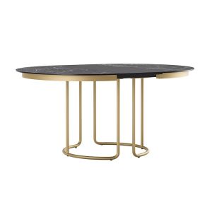 ALMA DESIGN table ronde extensible SCALA Ø 120 cm (Couleur au choix - Plateau en HPL, partie extensible en laminé mélaminé et base en acier peint)