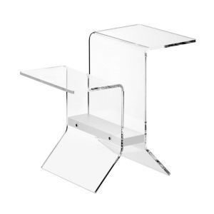 EMPORIUM porte-revues IDEO (Transparent / Blanc - Verre acrylique et MDF)