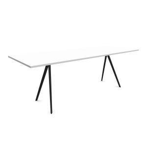 MAGIS table BAGUETTE 200x90 cm (Plateau blanc, structure noire - MDF et aluminium peint polyester)