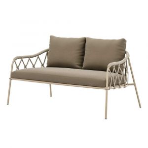 ALMA DESIGN canapé pour l'extérieur SCALA (Cat. C Fortezza - Métal peint, corde en polypropylène et tissu)