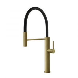 GESSI mitigeur robinet de cuisine 60010 FLESSA Gessi316 Collection (Brass Brushed PVD - M&eacute;tal)