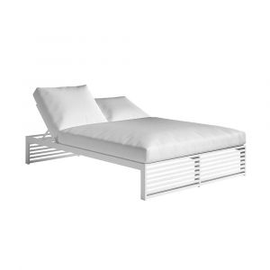 GANDIA BLASCO bain de soleil pour l'ext&eacute;rieur DNA CHILL BED 140 cm (Tissu Warm - Aluminium verni)