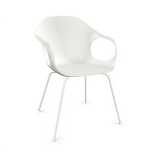 KRISTALIA fauteuil avec pieds ELEPHANT (Blanc - acier verni et polyuréthane)