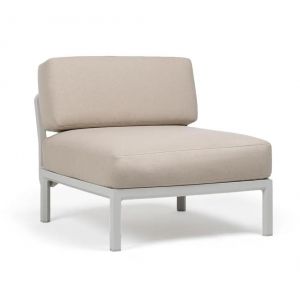 NARDI fauteil &eacute;l&eacute;ment central MAXIMO (Pl&acirc;tre / Perle - Fibre de verre r&eacute;g&eacute;n&eacute;r&eacute;e, polypropyl&egrave;ne et tissu Sunbrella hydrofuge)