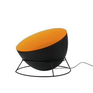 IN-ES.ARTDESIGN lampadaire H2O F (Noir / Orange - acier et Nebulite)