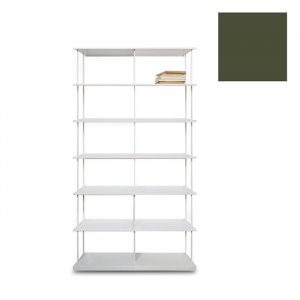 KRIPTONITE biblioth&egrave;que murale KROSSING MAXI H 161 cm avec base pour support au sol (L 100 cm Vert mat RAL 6003 - M&eacute;tal)