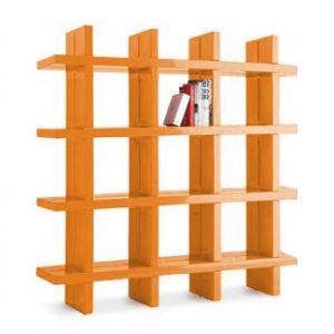 SLIDE bibliothèque MY BOOK 4X4 (Orange - Polyéthylène)