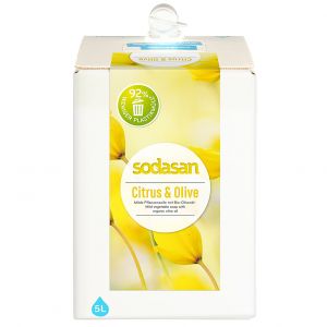 Sodasan Savon Liquide Mains et Corps Agrumes & Olive 5L