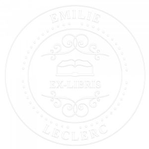 Pince &agrave; gaufrer Ex-Libris ronde - Livre ouvert