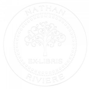 Pince &agrave; gaufrer Ex-Libris ronde - Arbre de vie
