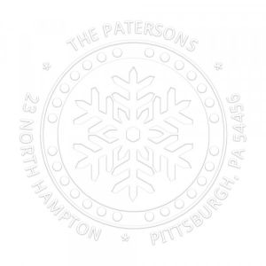 Pince &agrave; gaufrer monogramme ronde - Flocon de neige en hiver