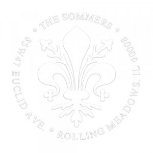 Pince &agrave; gaufrer monogramme ronde - Fleur de Lys