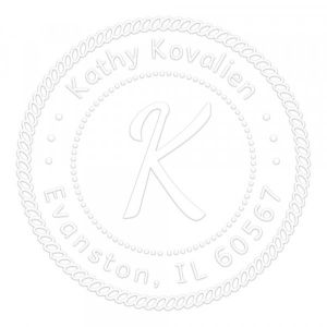 Pince &agrave; gaufrer monogramme ronde - D&eacute;co maritime