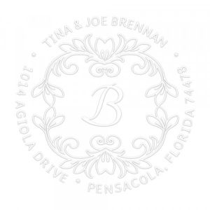 Pince &agrave; gaufrer monogramme ronde - Fleurs