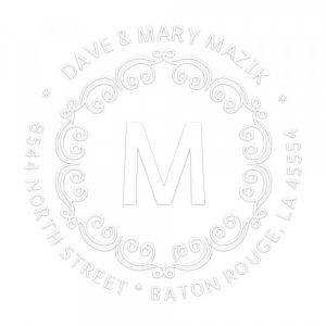 Pince &agrave; gaufrer monogramme ronde - Boucles d&eacute;coratives avec initiales