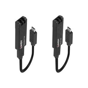 Extender Fibre Optique USB 3.2 Type C, 100m, C&acirc;ble d''extension