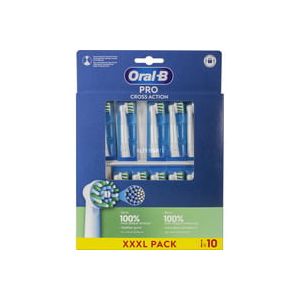 Oral-B Pro Cross Action T&ecirc;tes de rechange 10 pi&egrave;ces, T&ecirc;te brosse &agrave; dent &eacute;lectrique