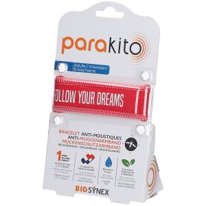 ParaKito Bracelet Anti-Muggen Volwassenen Follow your Dreams Fuchsia