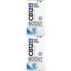 Cb12 - Boost - Gommes &agrave; macher - Haleine Fra&icirc;che en toutes situations - Contient du zinc et du fluor - Compl&eacute;ments alimentaires avec &eacute;dulcorants - Menthe Forte - 10 gommes &agrave; macher